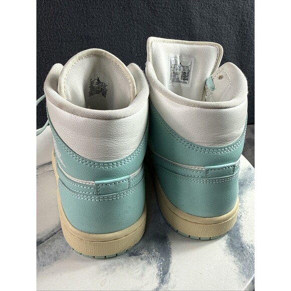jordan women air jordan 1 mid sail light dew muslin Nike Air Jordan 1 Mid Sail Light Dew Muslin Women Size 9 Pastel Leather Sneakers